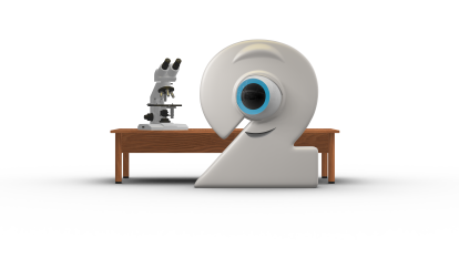 Twotsie with microscope
